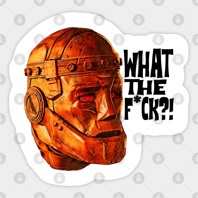 WTF Robot Man Sticker by TheDarkNateReturns